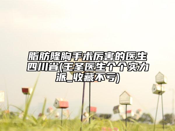 脂肪隆胸手術(shù)厲害的醫(yī)生四川省(王圣醫(yī)生個個實力派_收藏不虧)