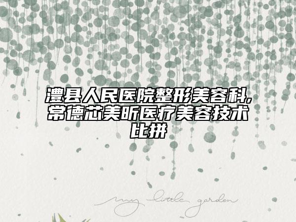 澧縣人民醫(yī)院整形美容科,常德芯美昕醫(yī)療美容技術(shù)比拼