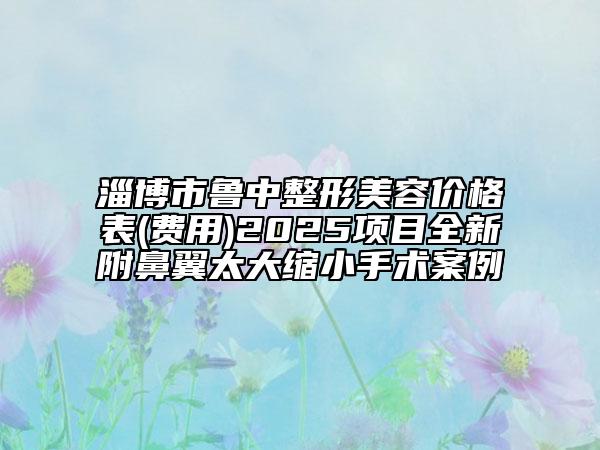 淄博市魯中整形美容價(jià)格表(費(fèi)用)2025項(xiàng)目全新附鼻翼太大縮小手術(shù)案例