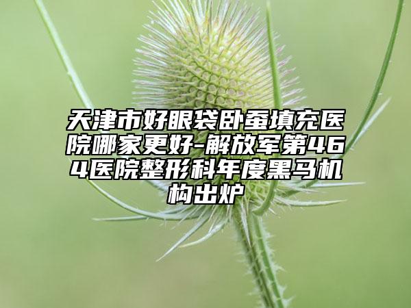 天津市好眼袋臥蠶填充醫(yī)院哪家更好-解放軍第464醫(yī)院整形科年度黑馬機(jī)構(gòu)出爐