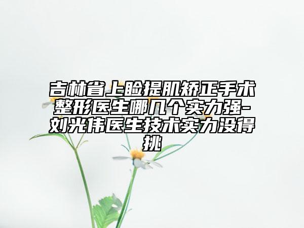 吉林省上瞼提肌矯正手術(shù)整形醫(yī)生哪幾個(gè)實(shí)力強(qiáng)-劉光偉醫(yī)生技術(shù)實(shí)力沒得挑