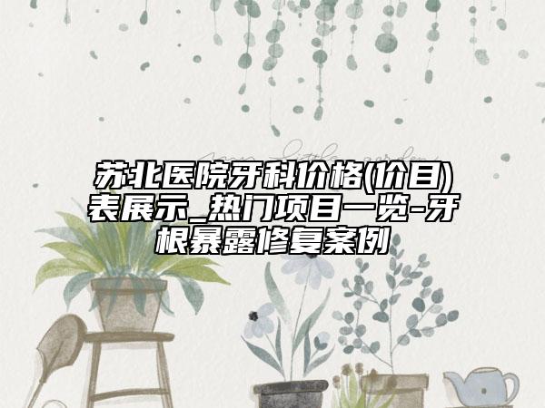 蘇北醫(yī)院牙科價格(價目)表展示_熱門項(xiàng)目一覽-牙根暴露修復(fù)案例