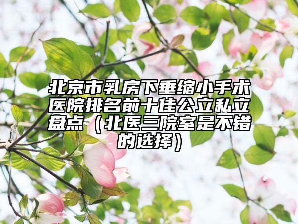 北京市乳房下垂縮小手術(shù)醫(yī)院排名前十佳公立私立盤點(diǎn)（北醫(yī)三院室是不錯(cuò)的選擇）