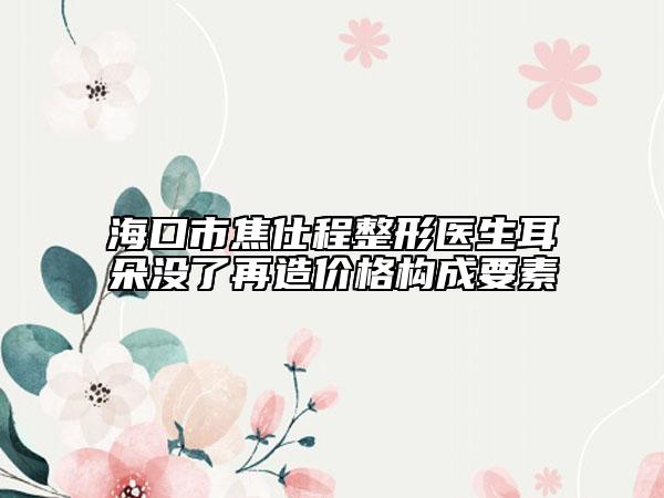 ?？谑薪故顺陶吾t(yī)生耳朵沒了再造價格構(gòu)成要素
