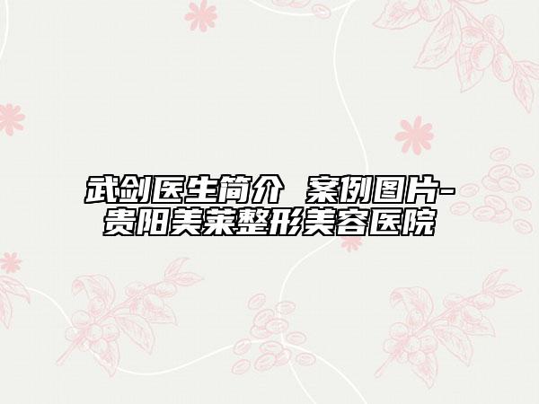 武劍醫(yī)生簡介 案例圖片-貴陽美萊整形美容醫(yī)院