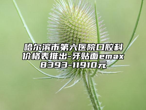 哈爾濱市第六醫(yī)院口腔科價格表推出-牙貼面emax8393-11910元