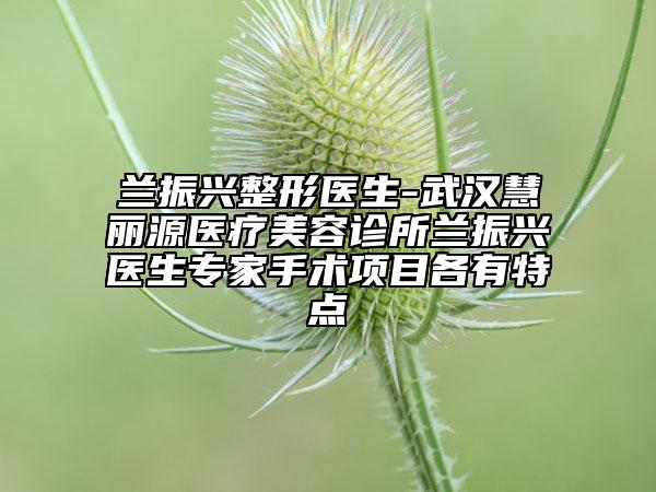 蘭振興整形醫(yī)生-武漢慧麗源醫(yī)療美容診所蘭振興醫(yī)生專(zhuān)家手術(shù)項(xiàng)目各有特點(diǎn)
