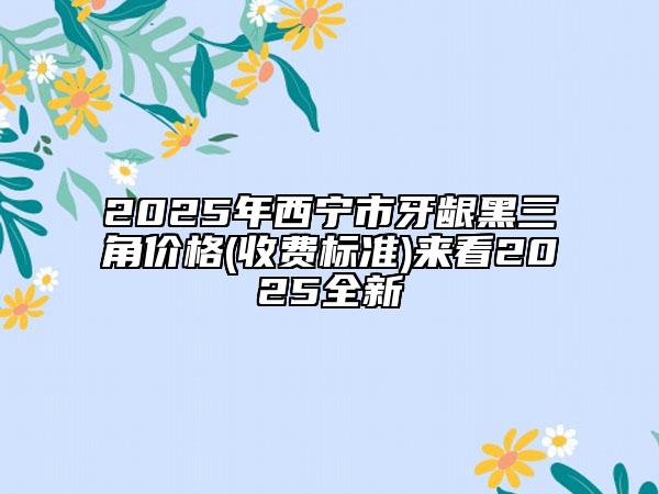 2025年西寧市牙齦黑三角價格(收費標準)來看2025全新