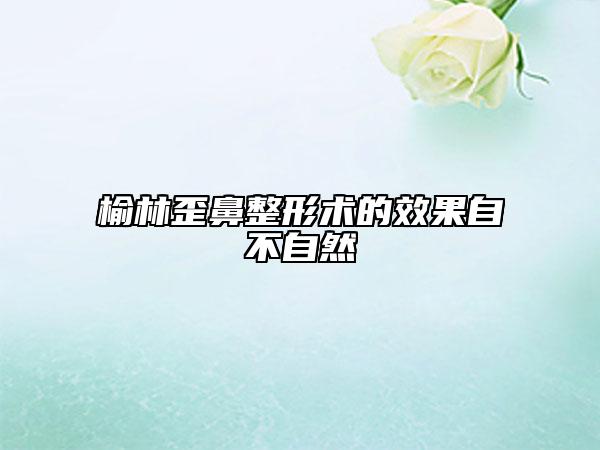 榆林歪鼻整形術(shù)的效果自不自然