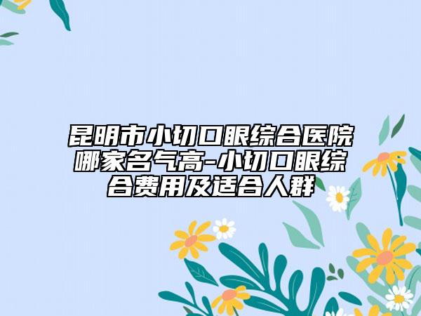 昆明市小切口眼綜合醫(yī)院哪家名氣高-小切口眼綜合費(fèi)用及適合人群