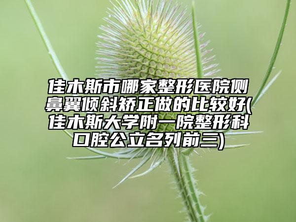 佳木斯市哪家整形醫(yī)院側(cè)鼻翼傾斜矯正做的比較好(佳木斯大學(xué)附一院整形科口腔公立名列前三)