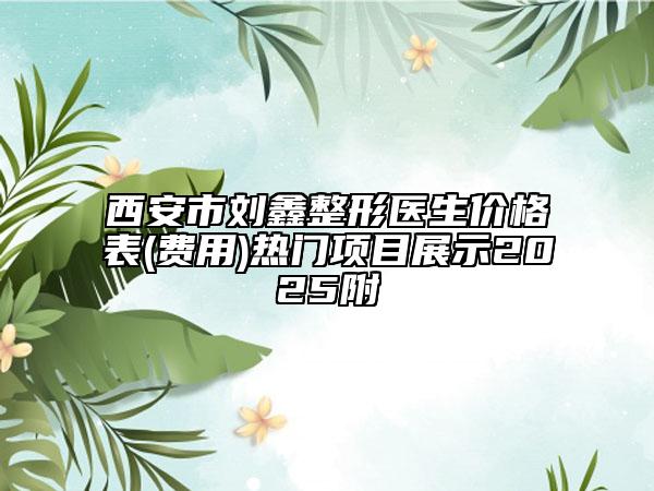 西安市劉鑫整形醫(yī)生價(jià)格表(費(fèi)用)熱門項(xiàng)目展示2025附