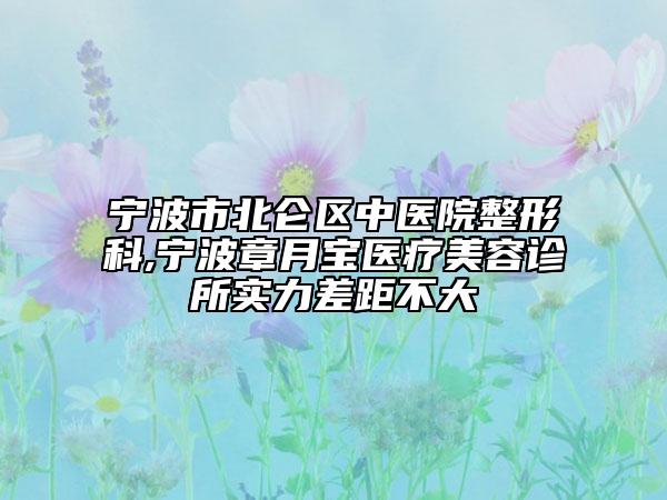 寧波市北侖區(qū)中醫(yī)院整形科,寧波章月寶醫(yī)療美容診所實力差距不大