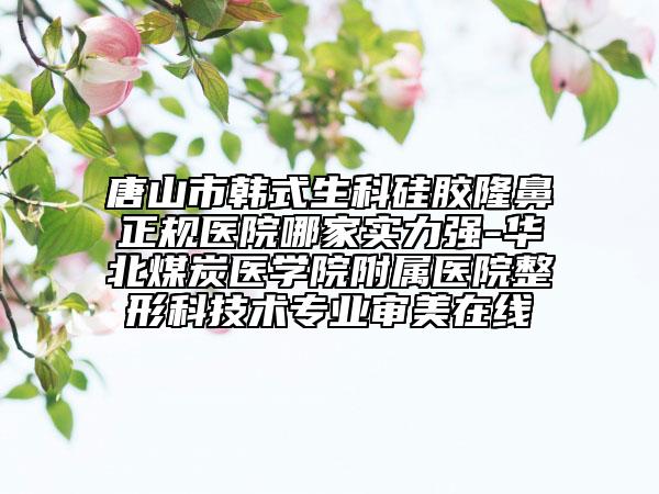 唐山市韓式生科硅膠隆鼻正規(guī)醫(yī)院哪家實(shí)力強(qiáng)-華北煤炭醫(yī)學(xué)院附屬醫(yī)院整形科技術(shù)專業(yè)審美在線
