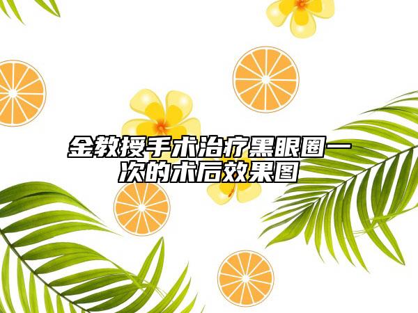 金教授手術(shù)治療黑眼圈一次的術(shù)后效果圖