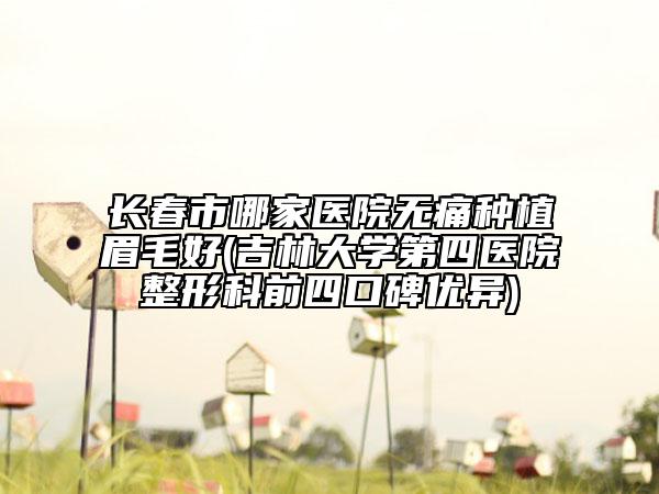 長(zhǎng)春市哪家醫(yī)院無(wú)痛種植眉毛好(吉林大學(xué)第四醫(yī)院整形科前四口碑優(yōu)異)
