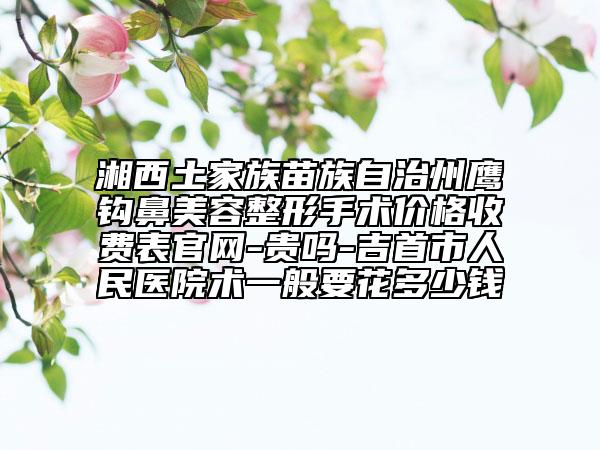 湘西土家族苗族自治州鷹鉤鼻美容整形手術價格收費表官網(wǎng)-貴嗎-吉首市人民醫(yī)院術一般要花多少錢