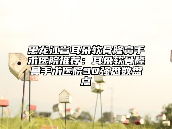 黑龍江省耳朵軟骨隆鼻手術(shù)醫(yī)院推薦：耳朵軟骨隆鼻手術(shù)醫(yī)院30強(qiáng)悉數(shù)盤點(diǎn)