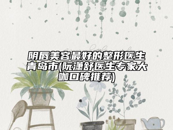 陰唇美容最好的整形醫(yī)生青島市(阮瀟舒醫(yī)生專家大咖口碑推薦)