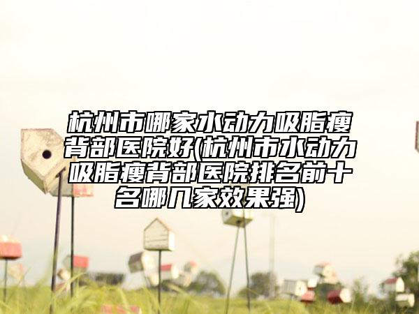 杭州市哪家水動(dòng)力吸脂瘦背部醫(yī)院好(杭州市水動(dòng)力吸脂瘦背部醫(yī)院排名前十名哪幾家效果強(qiáng))