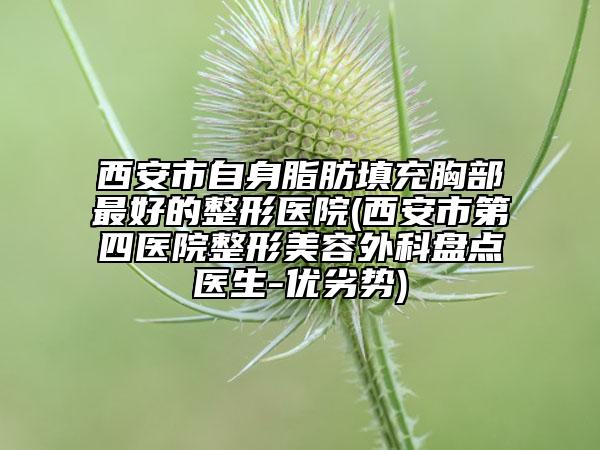 西安市自身脂肪填充胸部最好的整形醫(yī)院(西安市第四醫(yī)院整形美容外科盤點醫(yī)生-優(yōu)劣勢)