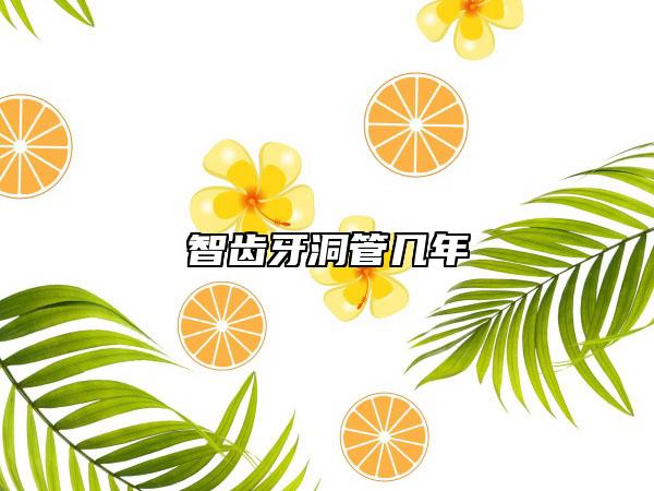 智齒牙洞管幾年