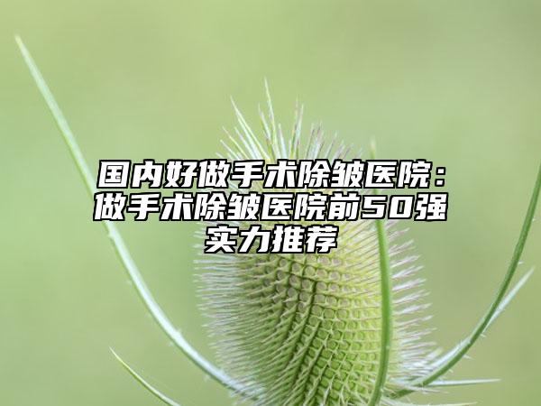 國(guó)內(nèi)好做手術(shù)除皺醫(yī)院：做手術(shù)除皺醫(yī)院前50強(qiáng)實(shí)力推薦