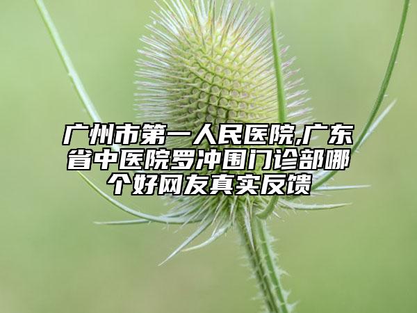 廣州市第一人民醫(yī)院,廣東省中醫(yī)院羅沖圍門診部哪個(gè)好網(wǎng)友真實(shí)反饋