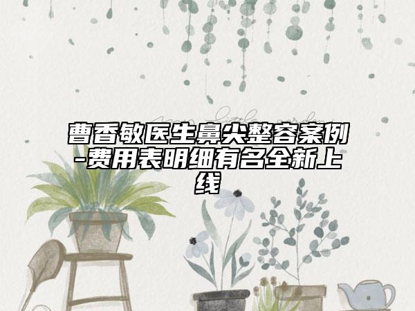 曹香敏醫(yī)生鼻尖整容案例-費用表明細有名全新上線