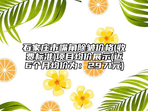 石家莊市嘴角除皺價格(收費(fèi)標(biāo)準(zhǔn))項目均價展示(近6個月均價為：2971元)