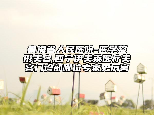 青海省人民醫(yī)院-醫(yī)學(xué)整形美容,西寧伊美萊醫(yī)療美容門診部哪位專家更厲害