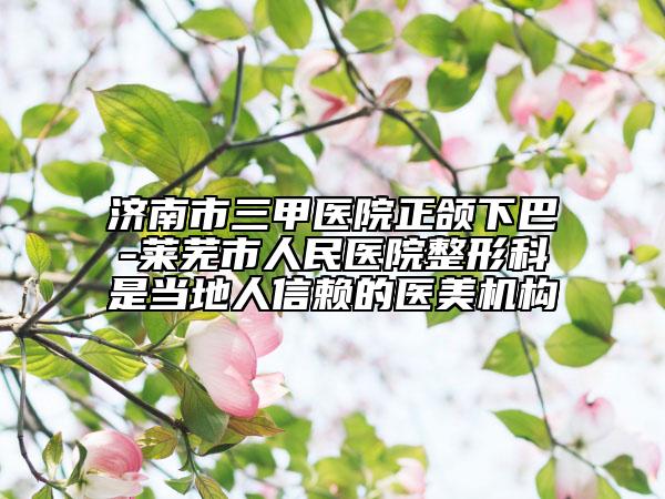 濟南市三甲醫(yī)院正頜下巴-萊蕪市人民醫(yī)院整形科是當?shù)厝诵刨嚨尼t(yī)美機構(gòu)