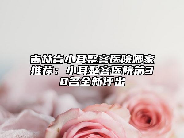 吉林省小耳整容醫(yī)院哪家推薦：小耳整容醫(yī)院前30名全新評出
