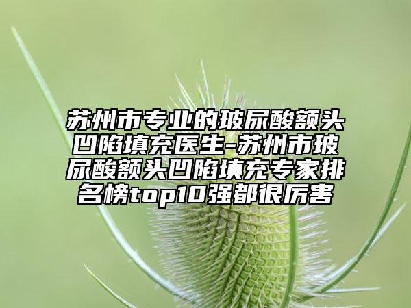 蘇州市專業(yè)的玻尿酸額頭凹陷填充醫(yī)生-蘇州市玻尿酸額頭凹陷填充專家排名榜top10強都很厲害