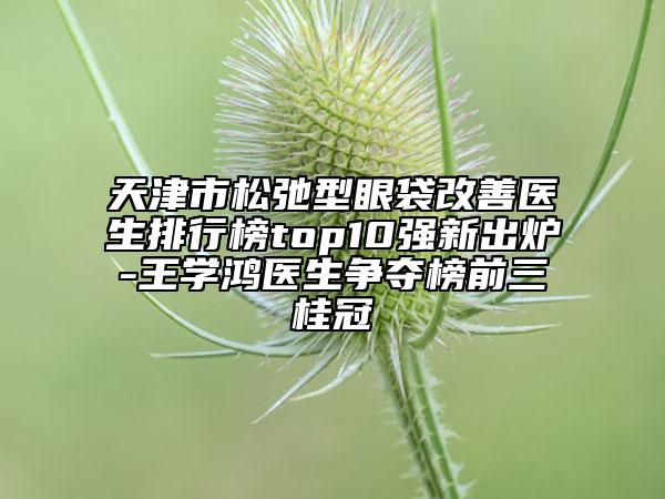 天津市松弛型眼袋改善醫(yī)生排行榜top10強(qiáng)新出爐-王學(xué)鴻醫(yī)生爭奪榜前三桂冠