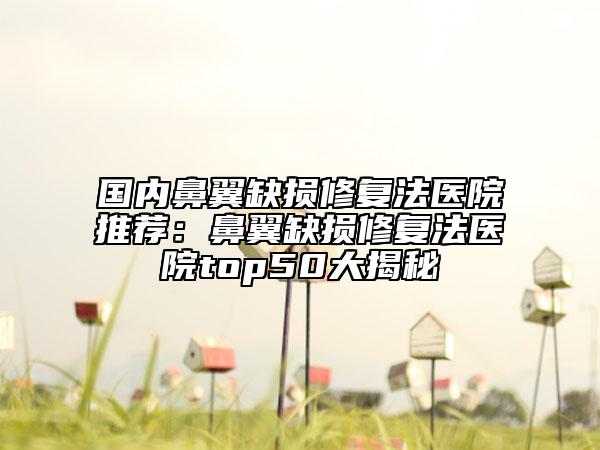 國(guó)內(nèi)鼻翼缺損修復(fù)法醫(yī)院推薦：鼻翼缺損修復(fù)法醫(yī)院top50大揭秘