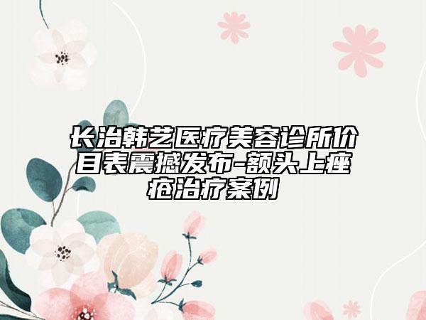 長(zhǎng)治韓藝醫(yī)療美容診所價(jià)目表震撼發(fā)布-額頭上痤瘡治療案例