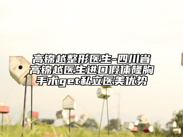 高錦越整形醫(yī)生-四川省高錦越醫(yī)生進口假體隆胸手術get私立醫(yī)美優(yōu)勢