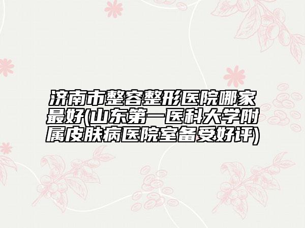 濟(jì)南市整容整形醫(yī)院哪家最好(山東第一醫(yī)科大學(xué)附屬皮膚病醫(yī)院室備受好評(píng))