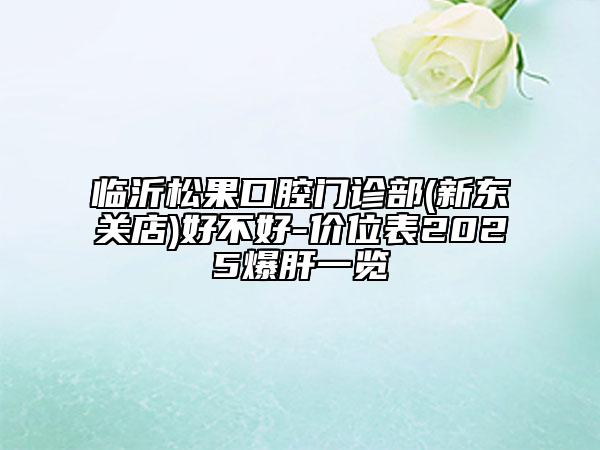 臨沂松果口腔門診部(新東關(guān)店)好不好-價位表2025爆肝一覽