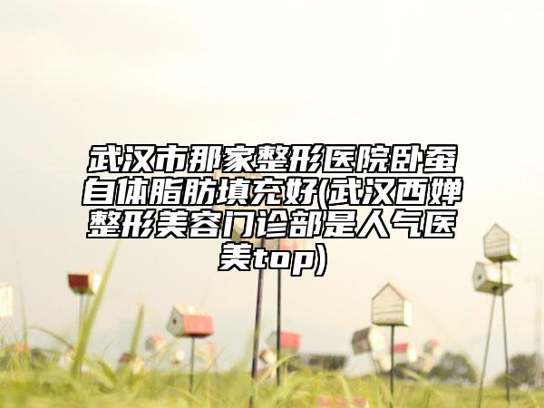 武漢市那家整形醫(yī)院臥蠶自體脂肪填充好(武漢西嬋整形美容門診部是人氣醫(yī)美top)