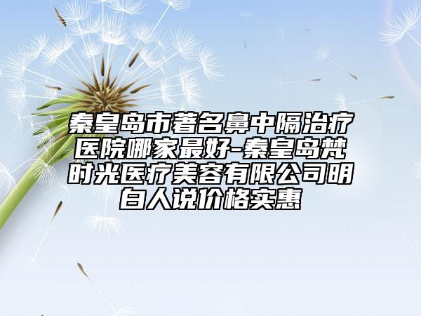 秦皇島市著名鼻中隔治療醫(yī)院哪家最好-秦皇島梵時(shí)光醫(yī)療美容有限公司明白人說(shuō)價(jià)格實(shí)惠