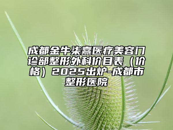 成都金牛柒熹醫(yī)療美容門(mén)診部整形外科價(jià)目表（價(jià)格）2025出爐-成都市整形醫(yī)院