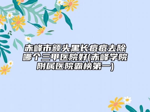 赤峰市額頭黑長(zhǎng)痘痘去除哪個(gè)三甲醫(yī)院好(赤峰學(xué)院附屬醫(yī)院霸榜第一)