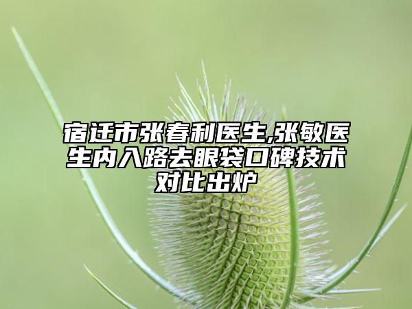 宿遷市張春利醫(yī)生,張敏醫(yī)生內(nèi)入路去眼袋口碑技術(shù)對比出爐