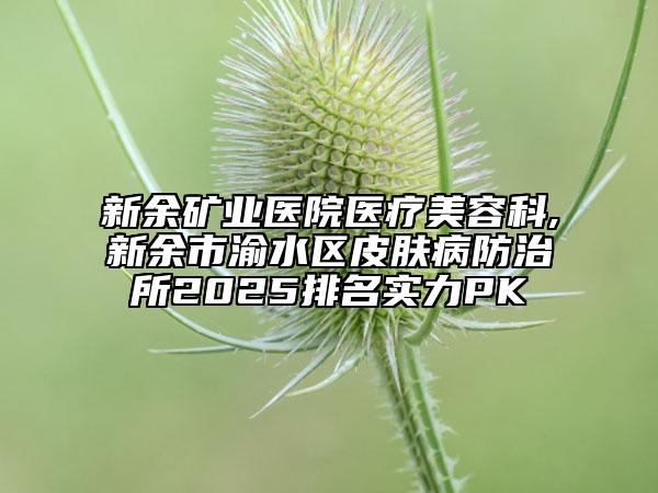 新余礦業(yè)醫(yī)院醫(yī)療美容科,新余市渝水區(qū)皮膚病防治所2025排名實力PK