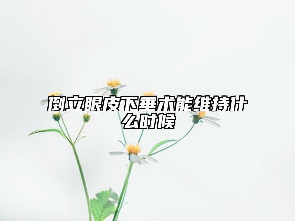 倒立眼皮下垂術(shù)能維持什么時(shí)候