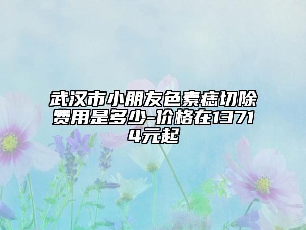 武漢市小朋友色素痣切除費(fèi)用是多少-價(jià)格在13714元起