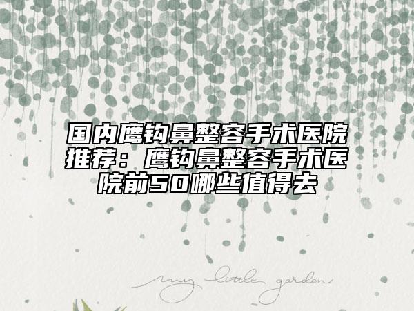 國內(nèi)鷹鉤鼻整容手術(shù)醫(yī)院推薦：鷹鉤鼻整容手術(shù)醫(yī)院前50哪些值得去