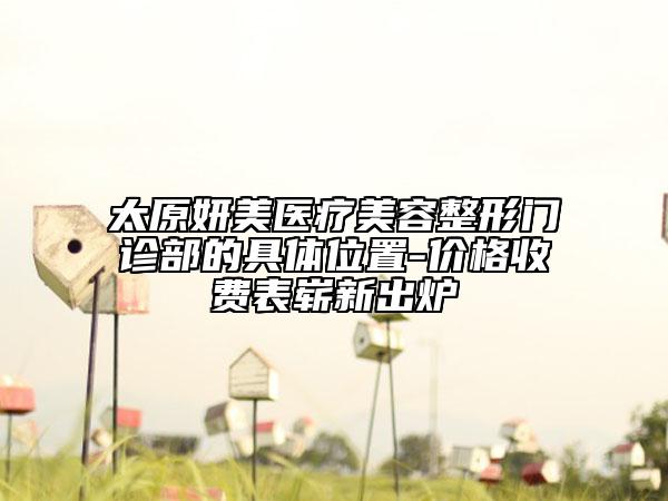 太原妍美醫(yī)療美容整形門診部的具體位置-價(jià)格收費(fèi)表嶄新出爐